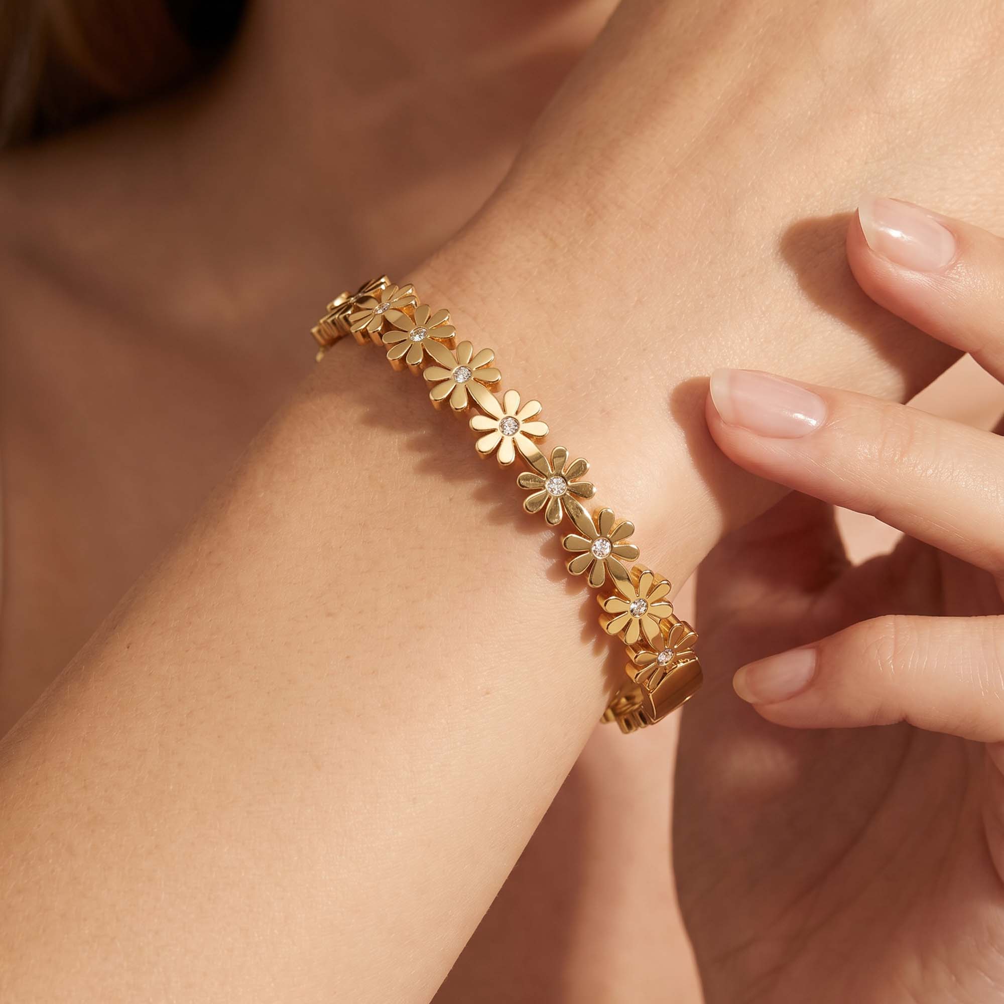 Flor Bangle 18K Gold