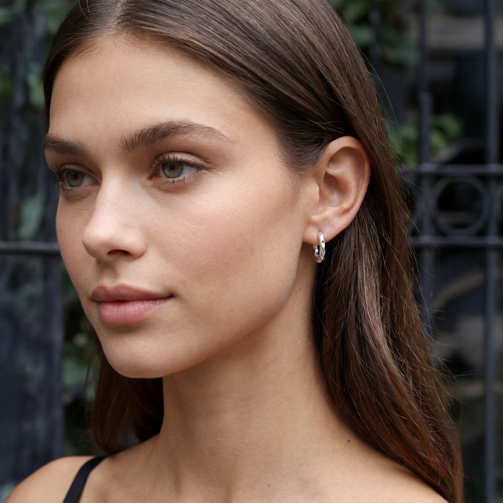 Frosted Oval Earings