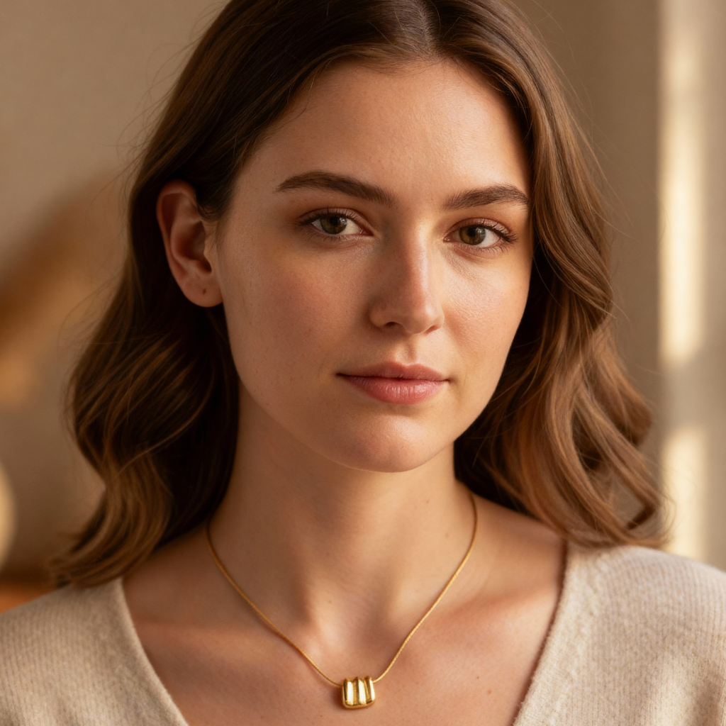 Gold Ripple Necklace