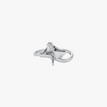 # Manta Ray Ring in 925 Silver with Diamond Accents on Flowing Design