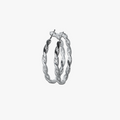 # Milo Hoops Silver - twisted rope design 925 silver plated hoop earrings