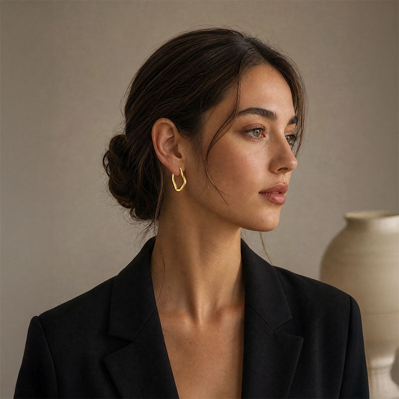 Sienna Wavy Hoops